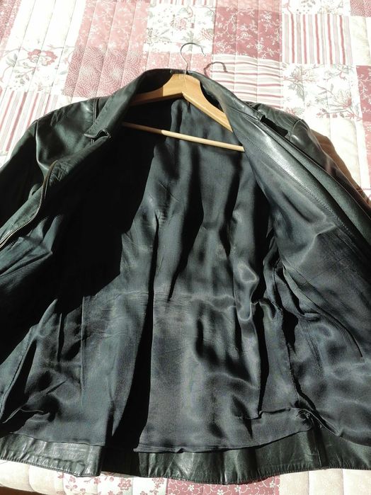 Дамско яке от естествена кожа с колан