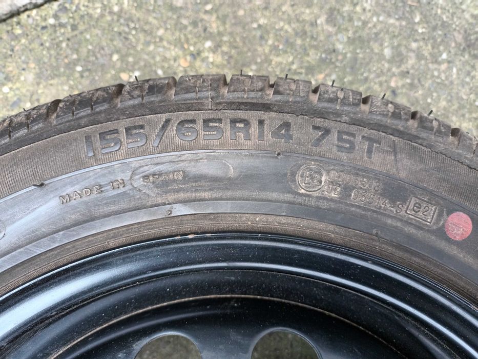 Roata rezerva Citroen C1,Peugeot 107,Toyota Aygo 155/65/R14