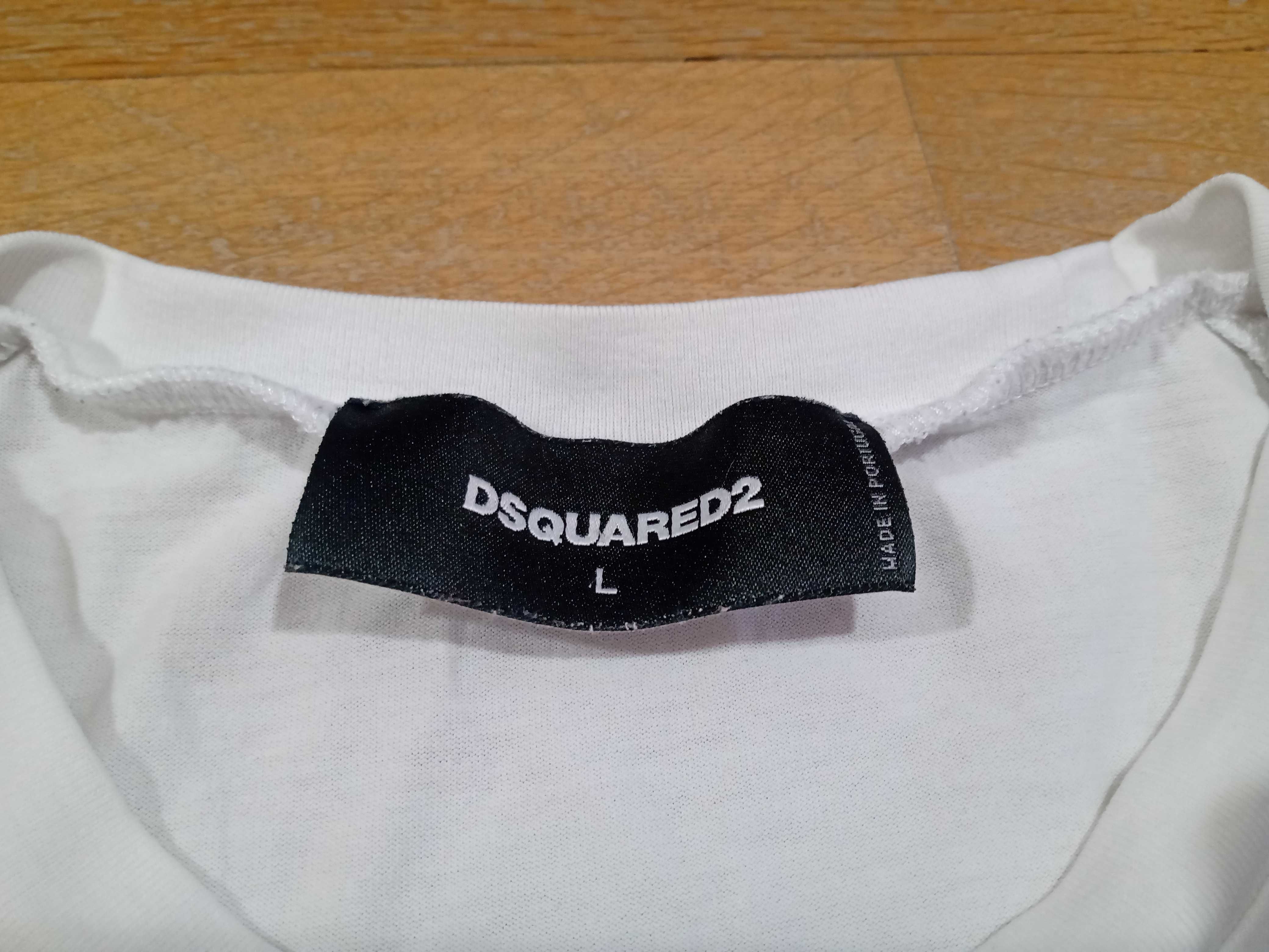 Dsquared2 тениска 100% памук ОРИГИНАЛ размер Л практически нова