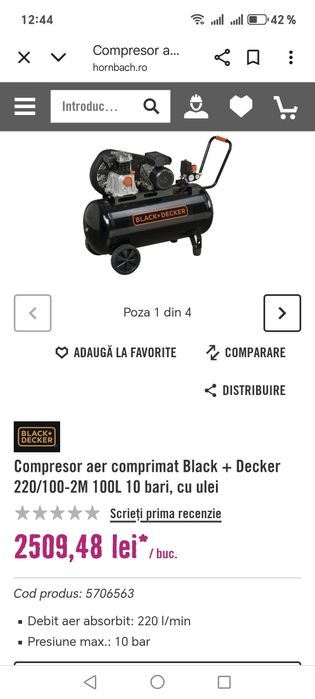 Compresor cu ulei 100l, 10bar
