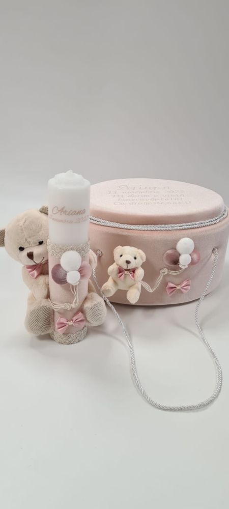 Trusou botez din catifea personalizat