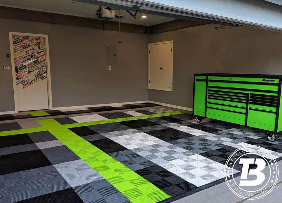 Pardoseala Modulara pentru Garaj si Ateliere Detailing - Alb