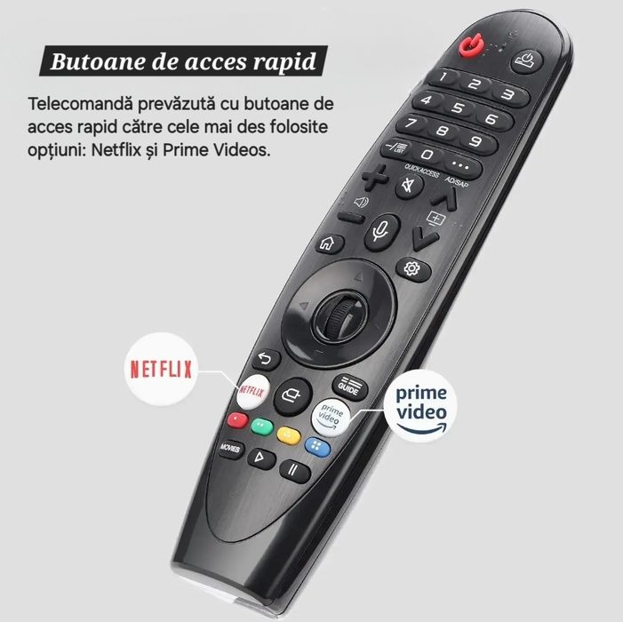 Telecomandă universală LG Magic Remote+baterii. Comenzi vocale+cursor.