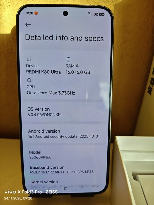 Xiaomi Redmi K80 Ultra 16/512 GB, Impecabil, la cutie cu toate accesor