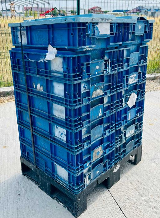 Cutii de depozitare din plastic 60x40x15 (industriale) - palet inclus