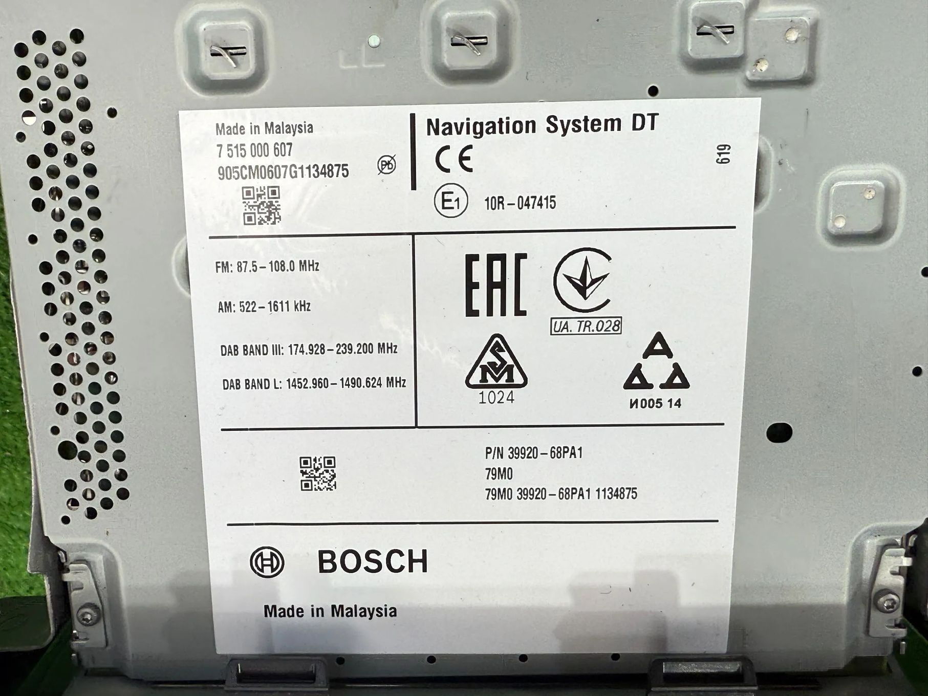 DISPLAY NAVIGATIE / ECRAN CONTROL MEDIA SUZUKI BALENO 2016 1.0 BENZINA K10C-T COD OEM 7515000607 2016-2025