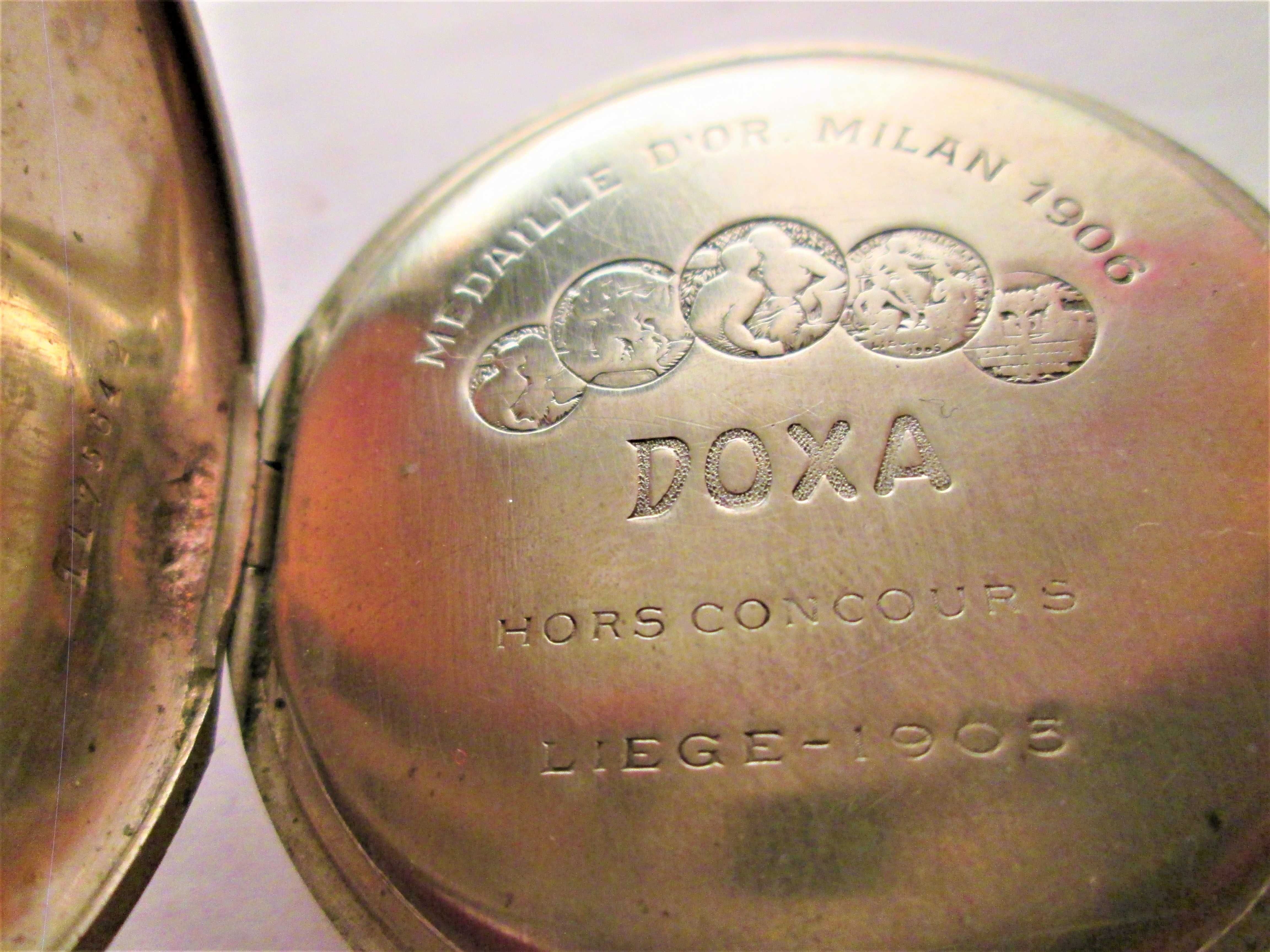 ceas vintage Doxa de buzunar an 1905 ,medaliat la Milano cu 5 medalii
