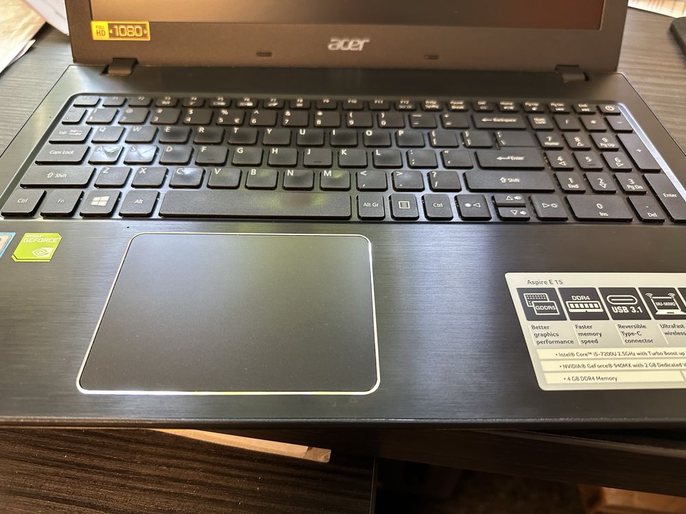 ACER Aspire E5-575 15,6 i5-2,5 Ghz 8GB RAM 128 GB SSD Nvidia 940MX 2GB