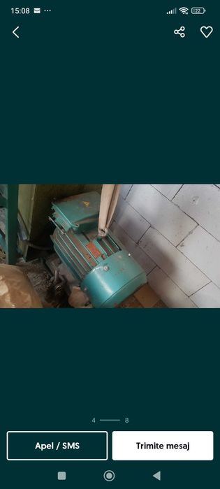 Vând presa de brichete Bronto EB350 second hand, plus un motor 18kw