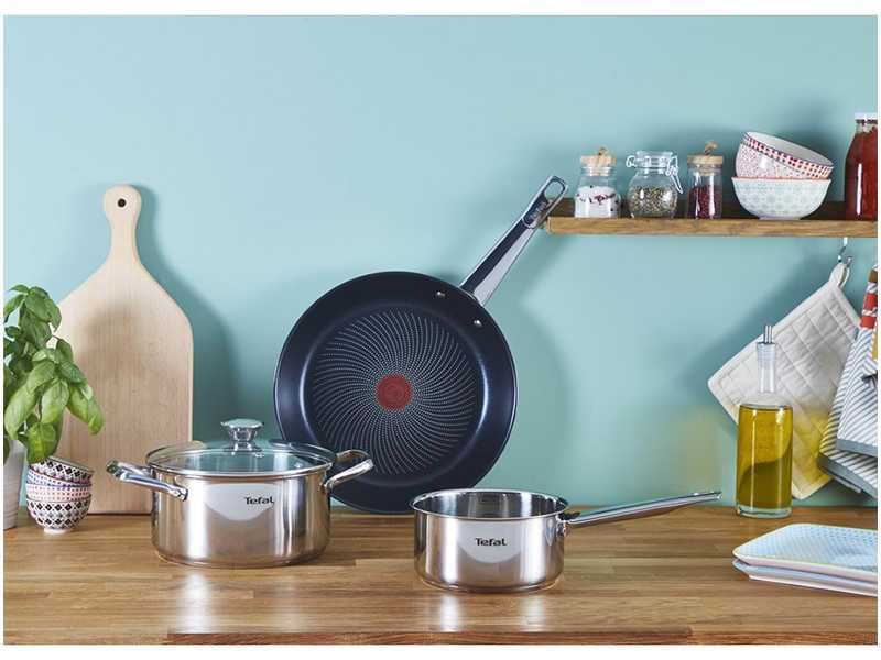 НОВИ! Tefal COOK EAT тенджера с капак, тиган и касерола 4 части