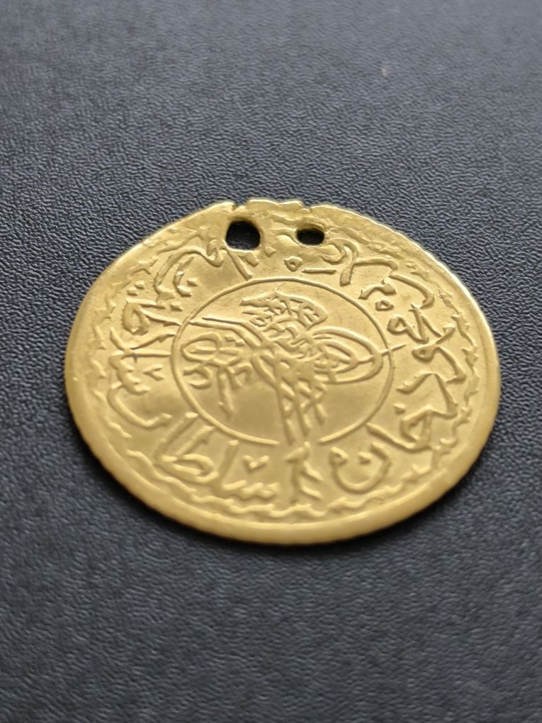 Златна монета, NEW ALDI ALTIN 1827 год, султан Махмуд II, тегло 1.51 г
