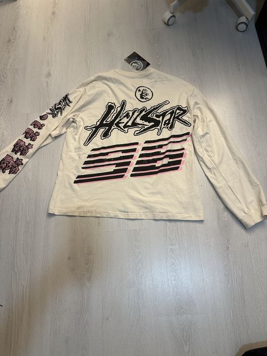 Bluza hellstar noua cu eticheta alb cu roz cu NFC
