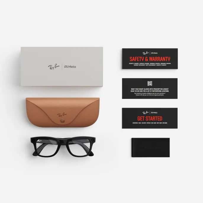 Умные очки Ray-Ban Meta Wayfarer с прозрачными стёклами! Новые!
