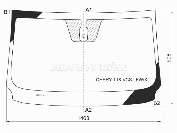 Стекло лобовое (Датчик дождя)  Chery Tiggo 4