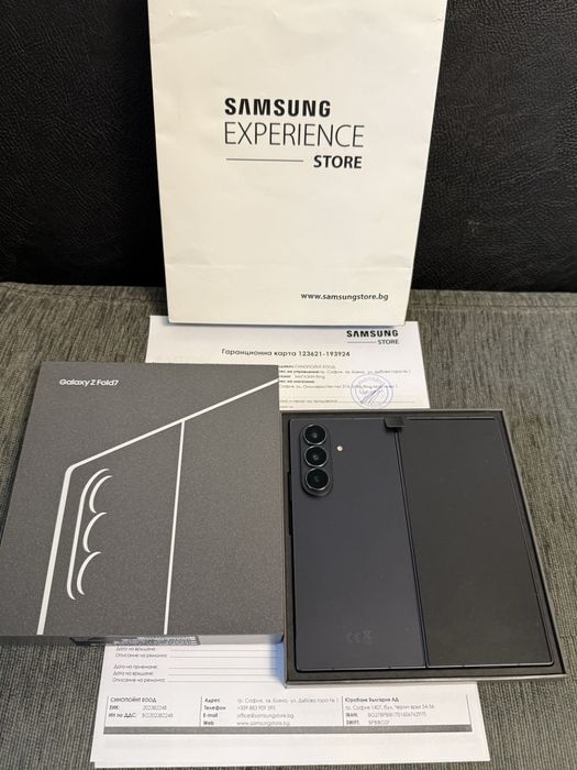 КАТО НОB 1TB Samsung Z Fold 7 Experience Store Гаранция 2027 Jet Black