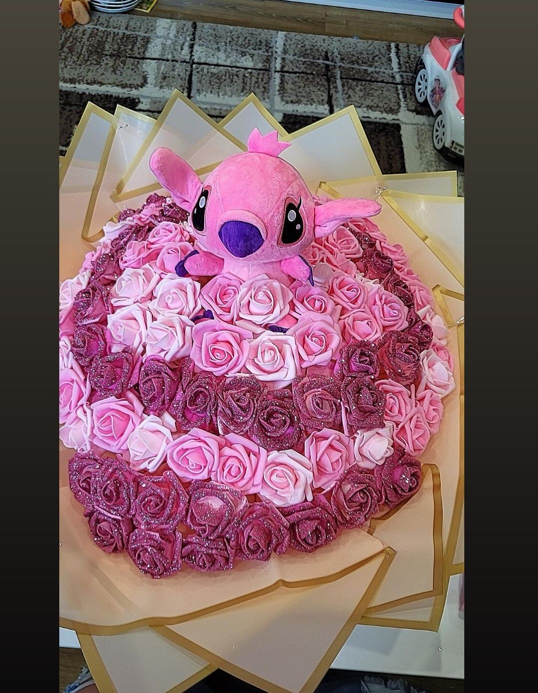 Букет Стич и 101 рози