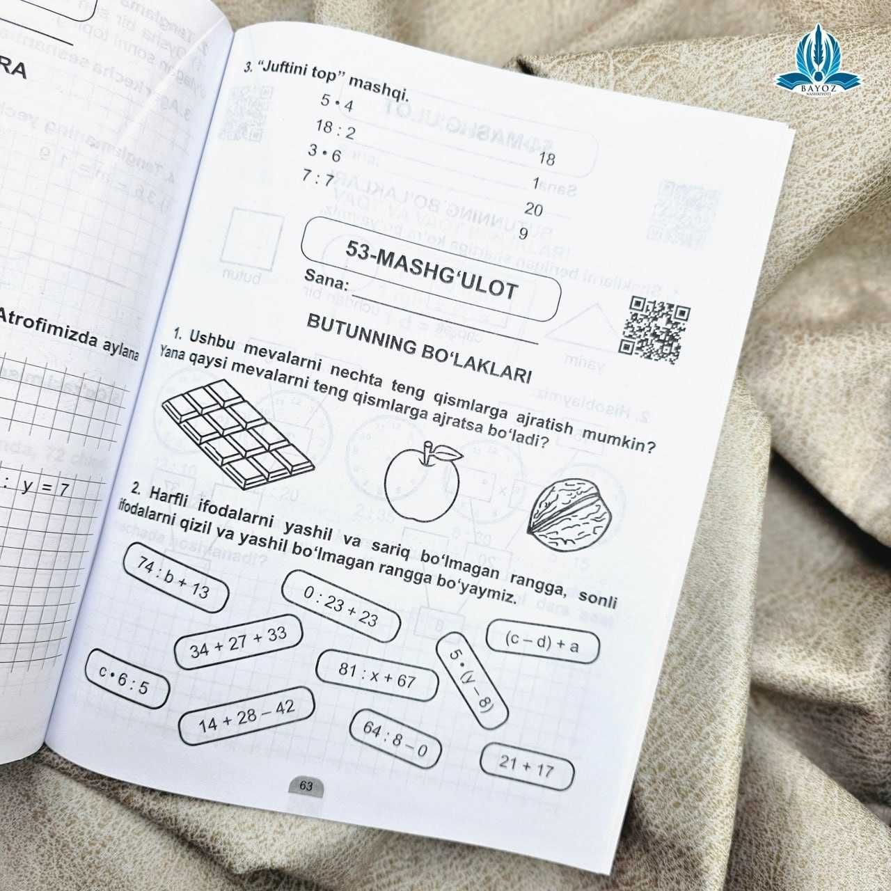 2-sinflar uchun “Qiziqarli Matematika To‘garag