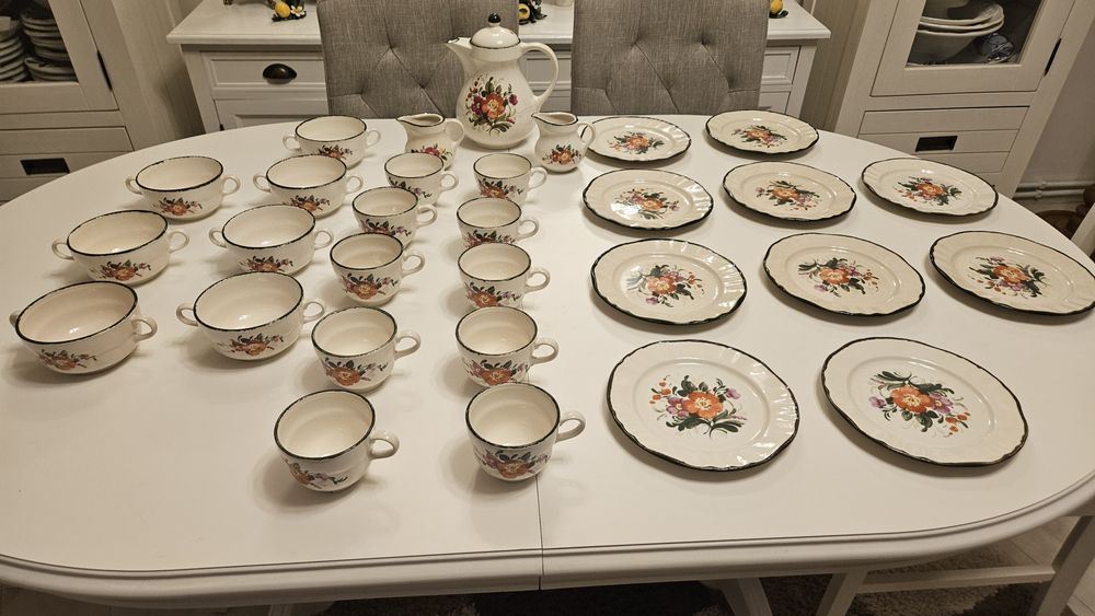 Set cafea vintage Treviso Italia model Pagnossin  ceramică pictata