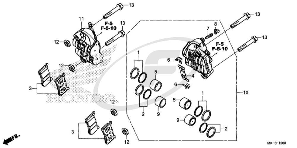 Комплект дискови накладки предни HONDA CBR,CRF,VFR800/1000 2015