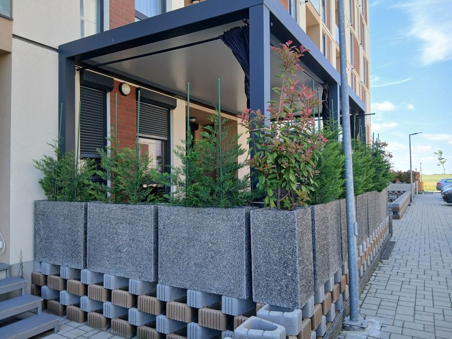 Jadiniere, ghiveci mozaic spălat