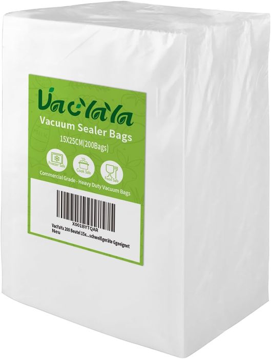 200бр! 15х25см немски вакуум пликове, гофрирани, професионални, VacYaY
