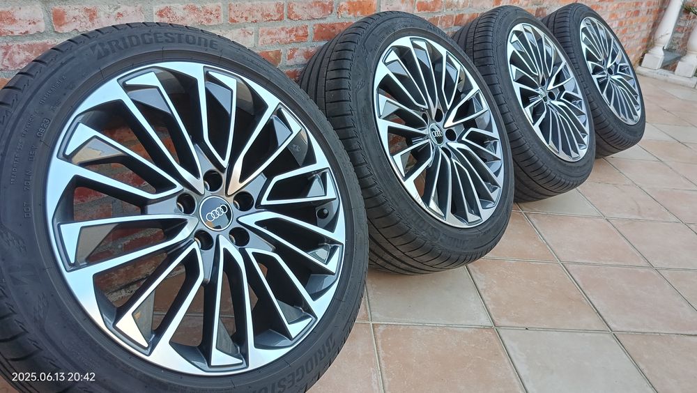 Jante bicolor originale audi A6 C8, 2023,  Bridgestone 245 45 R19