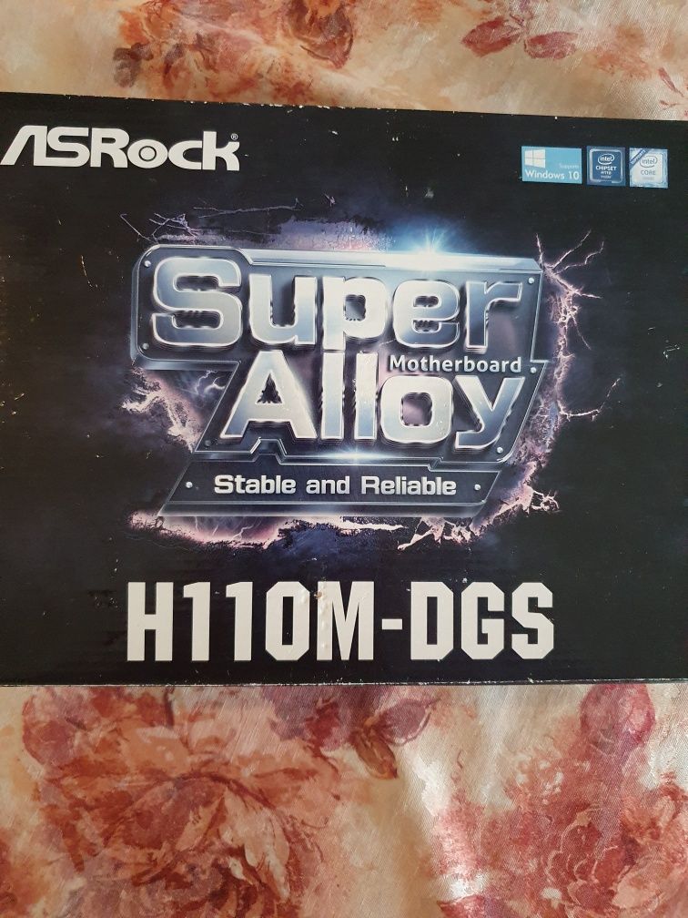 Дъно Asrock H110m-DGS с процесор I5 6500 2x4gb Ram ddr4 2133Mhz