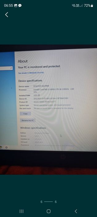 Laptop HP HQ-TRE 71025
Inte(R) Core I3-5005U 4GB Rami Disc SSD
A fost