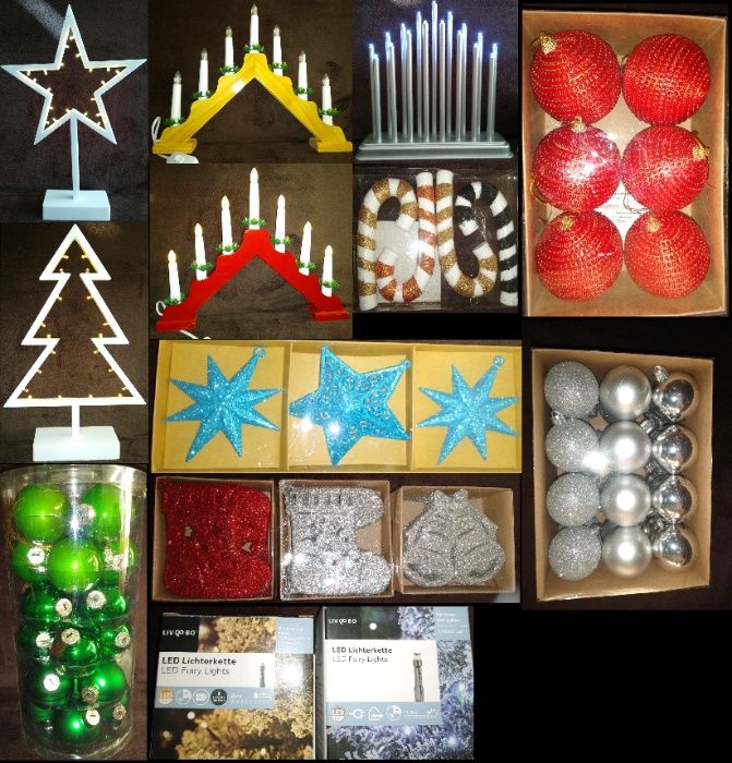 Коледна украса-Led лампички, фигурки, свещници и др.