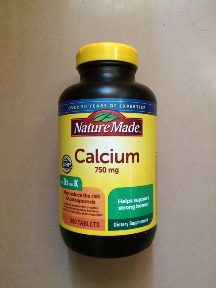 Витамины Calcium 750mg +D3+K из Америки. Новые.