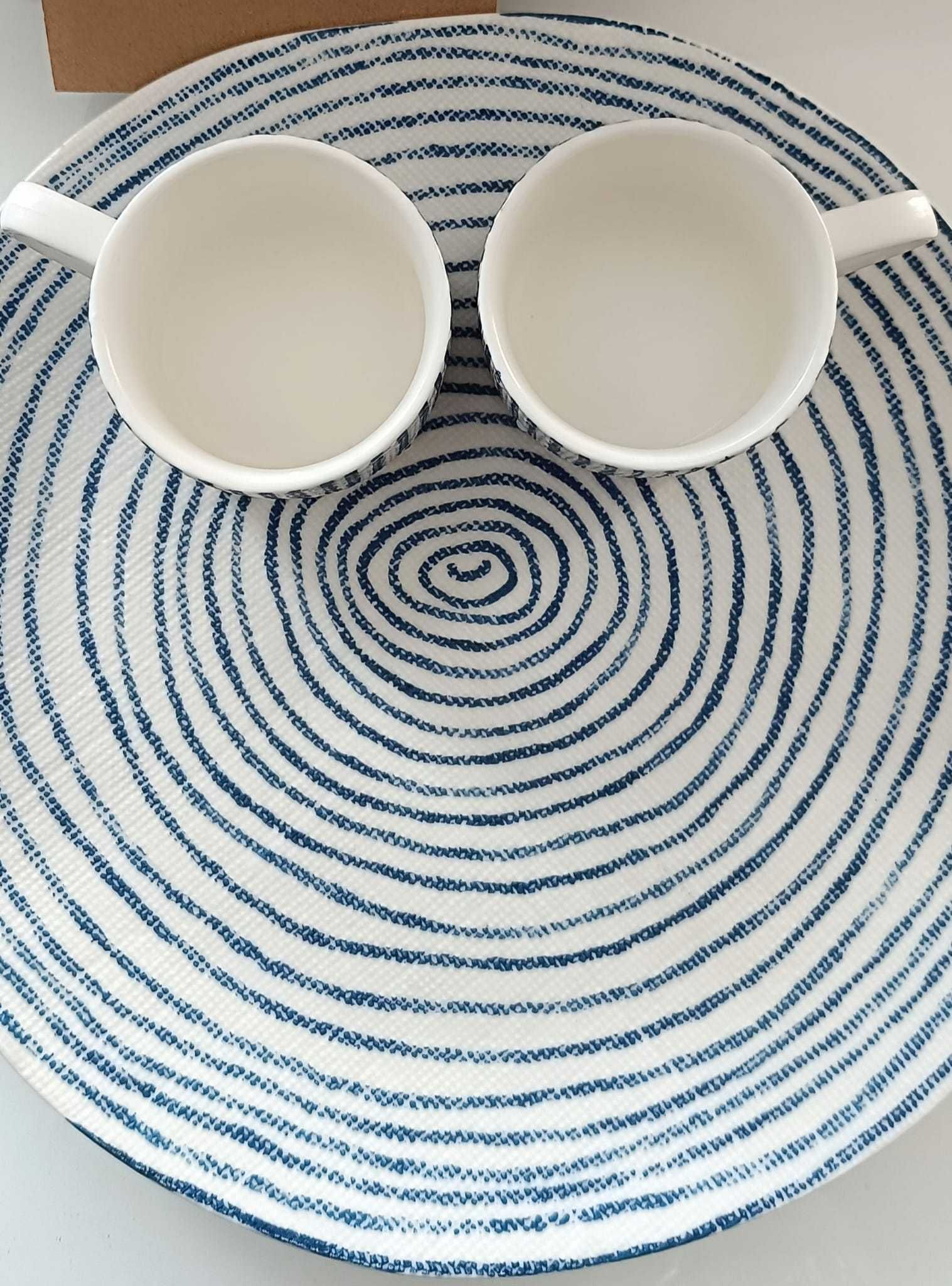 Blue Breeze - чаша за чай, купа, чиния и чаша за захар