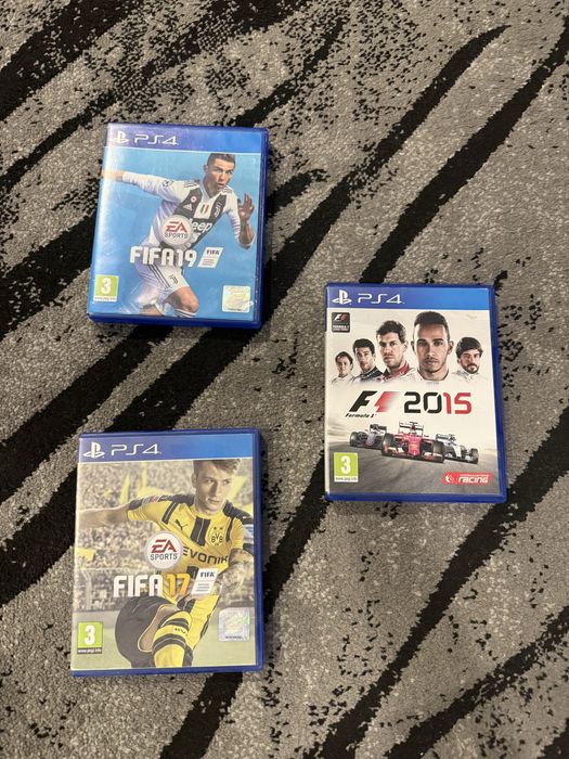 Игри за PS4( FIFA 19, FIFA 17, F1 2015)