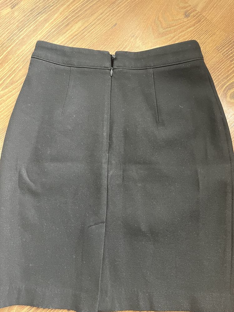 Pantaloni negri, Zara, fusta h&m stofa