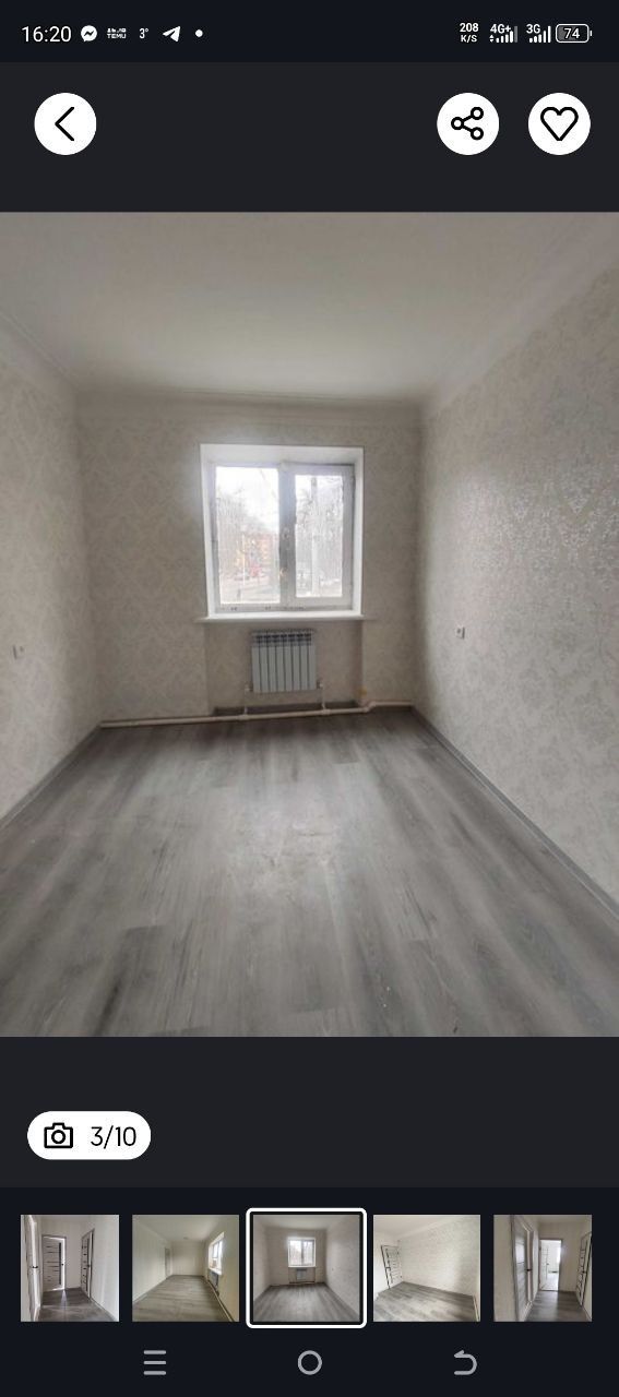 Продам 3 комнатную квартиру мирабатский район напротив парк фурката 2