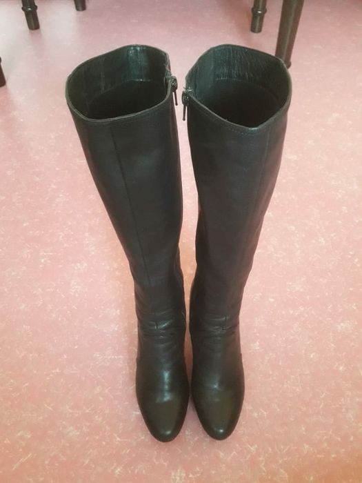 Женские сапоги 39 размер Натуральная кожа - мех ., Зима / европейка