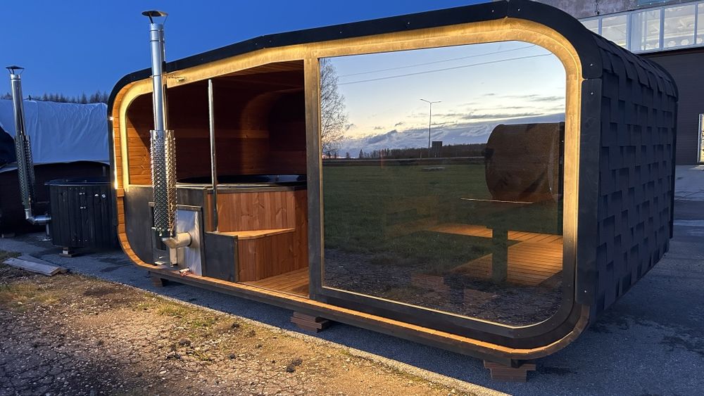 Sauna cu ciubar fibra de sticla thermowood