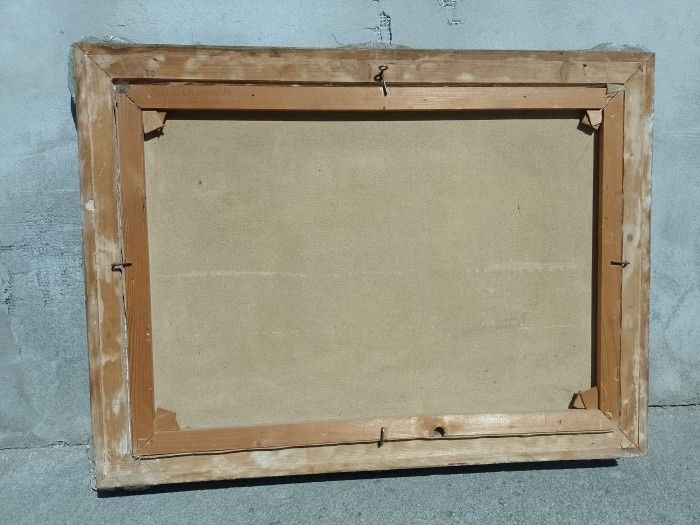 Tablou Ulei pe pânză o lucrare realizată în cuțit semnata încadrată î