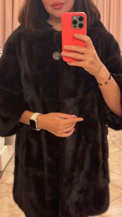 #94 Късо палто от норка.Визон.Яке от норка.Естествена кожа с косъм.