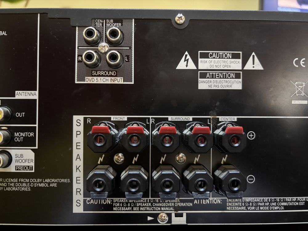 Pioneer VSX-417-K мултиканален ресийвър 5.1 Dolby Digital, DTS