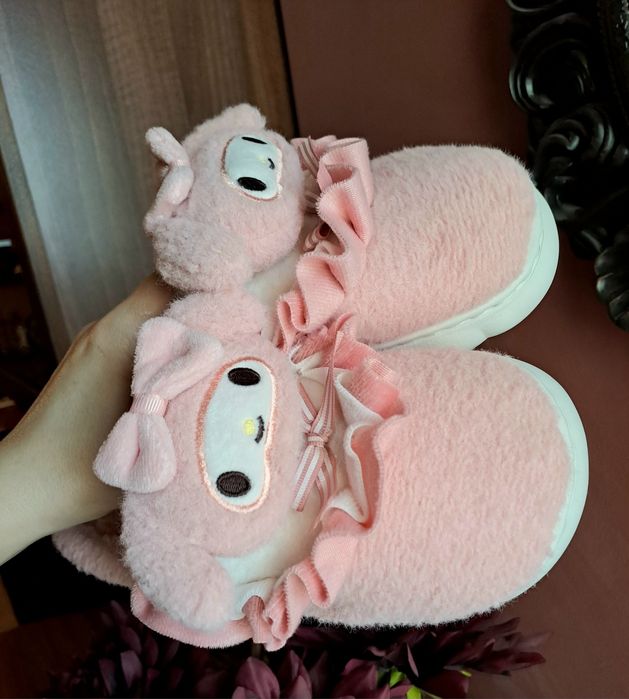Papuci de casa sanrio my melody papuci de casa roz cu volane