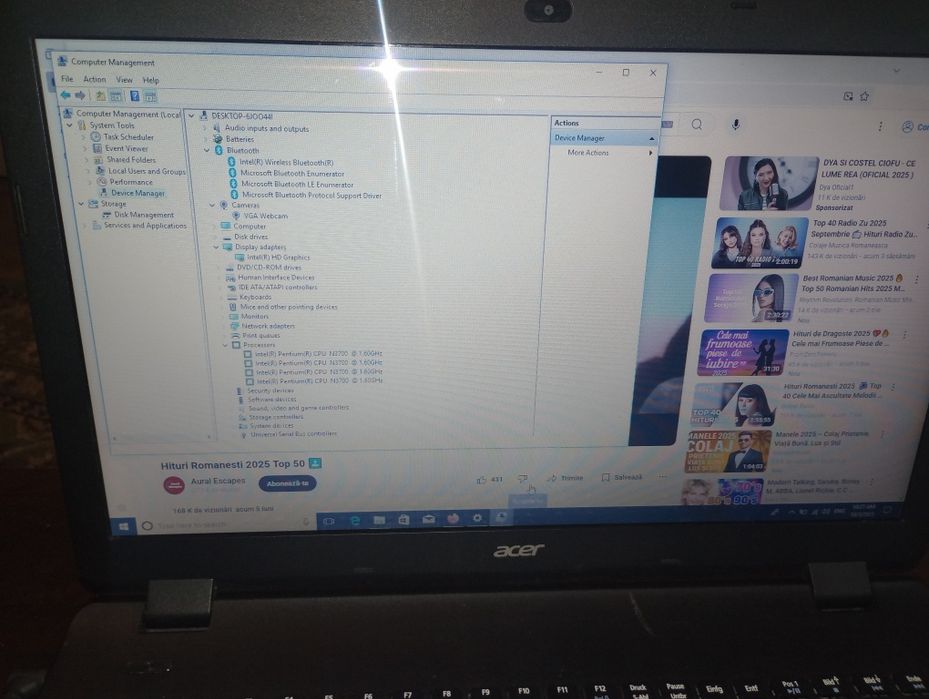 Acer ES1,  Intel Quad Core, baterie ok,displ. 17 inch, bun tester auto