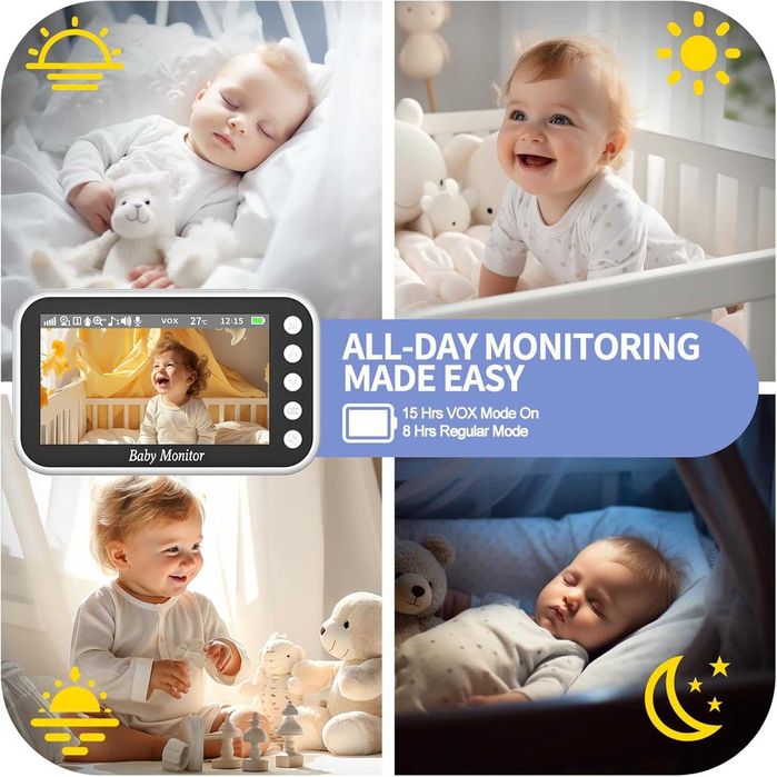 Camera cu Monitor pentru bebeluși OBVHNUA cu cameră
