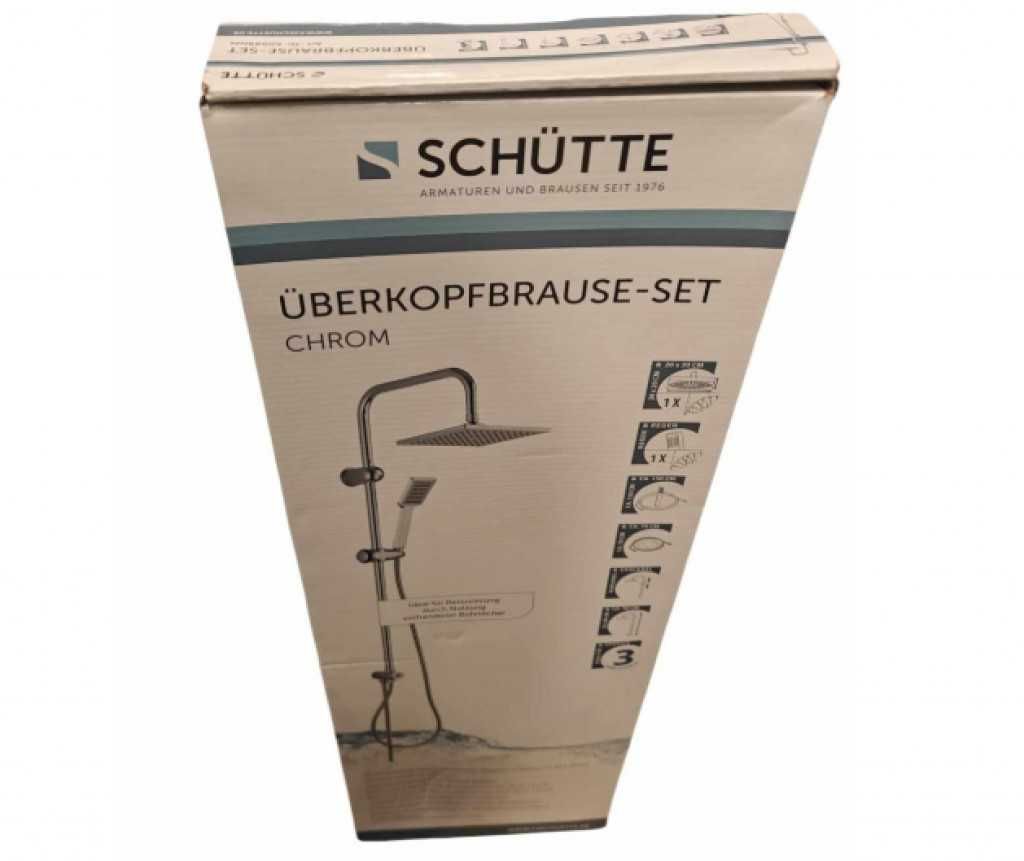 Хромиран горен душ комплект, смесител тип дъждовен душ Schütte