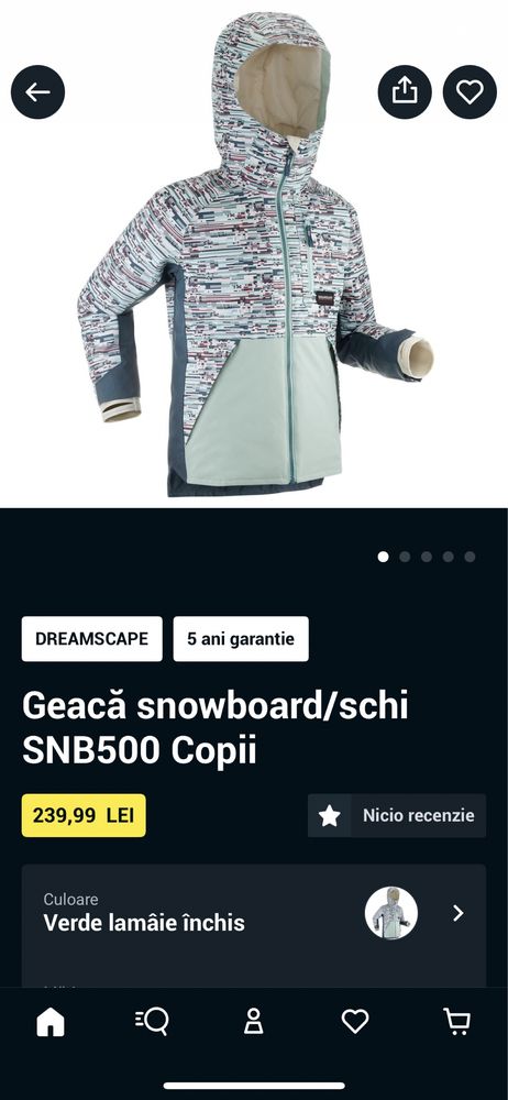 Geaca ski/snowboard pentru 10ani