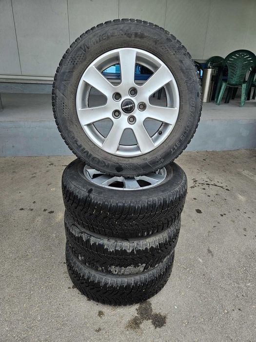 Лети  джанти  5х112  15  със  зимни  гуми  195/65/15  KUMHO