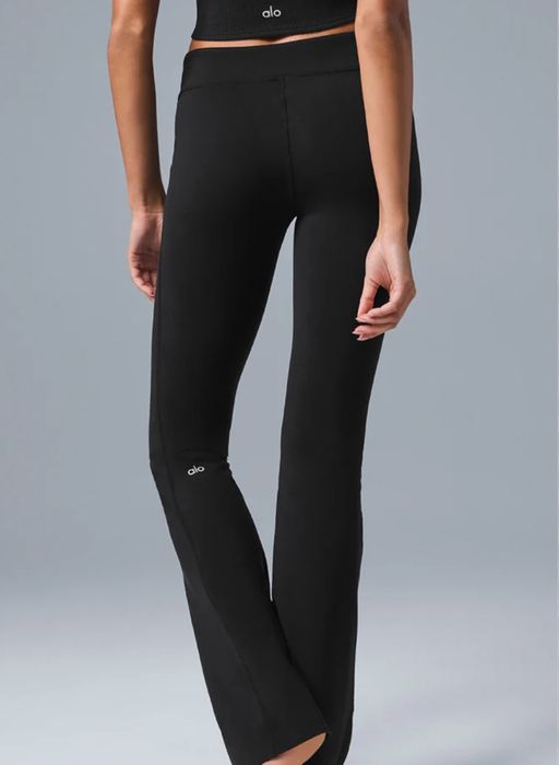 Alo Yoga  черен клин чарлстоун разкоен широки крачоли Oysho