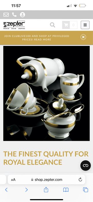 Zepter Black and White Coffee Set 6 persons