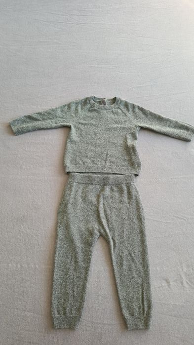 Set pulover și pantaloni din cașmir, pentru copii, mărimea 92