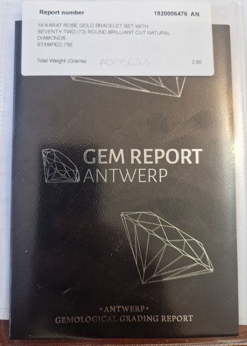 Bratara tenis 18ct cu diamante naturale aur roz