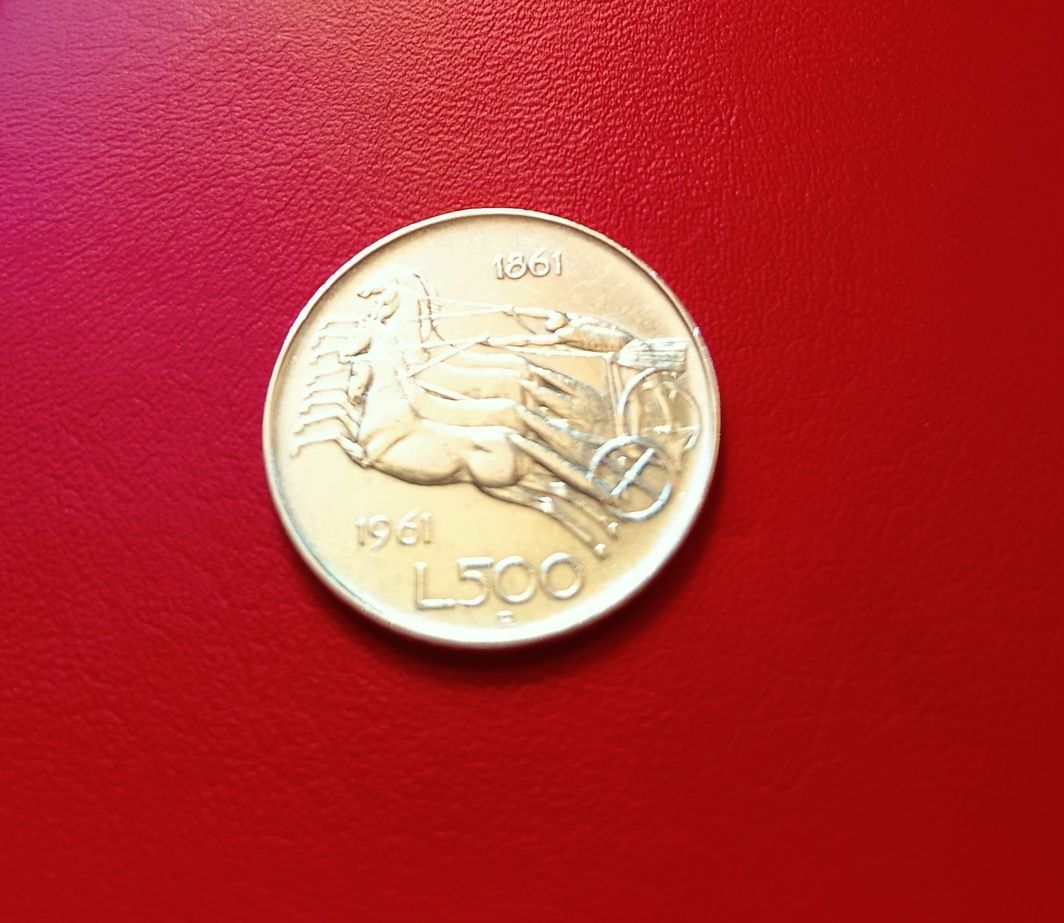 500 Liri 1961 г-1965 г. Italia.Сребро!